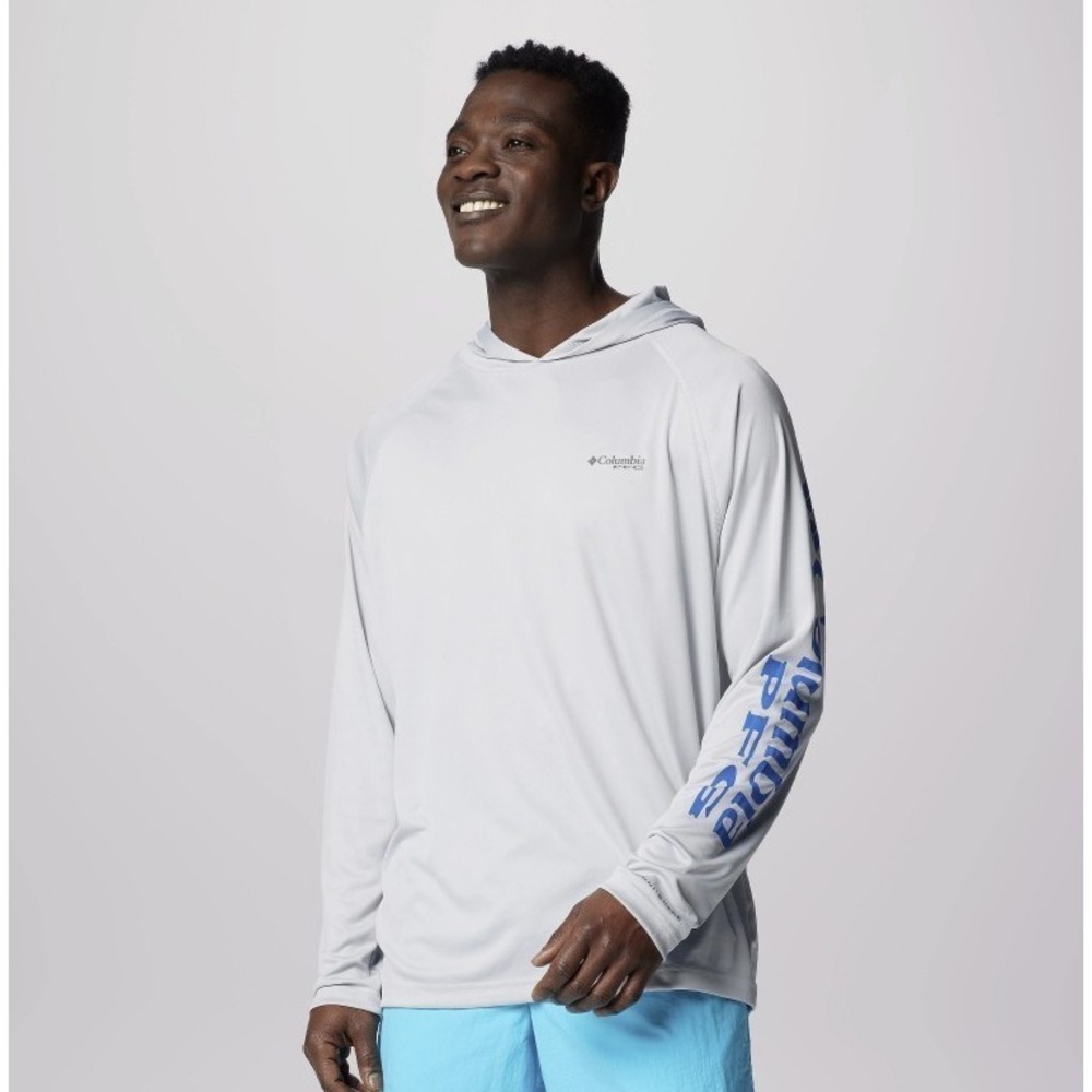 Columbia Men's PFG Terminal Tackle Hoodie Medium Silver‎ Gray Hooded